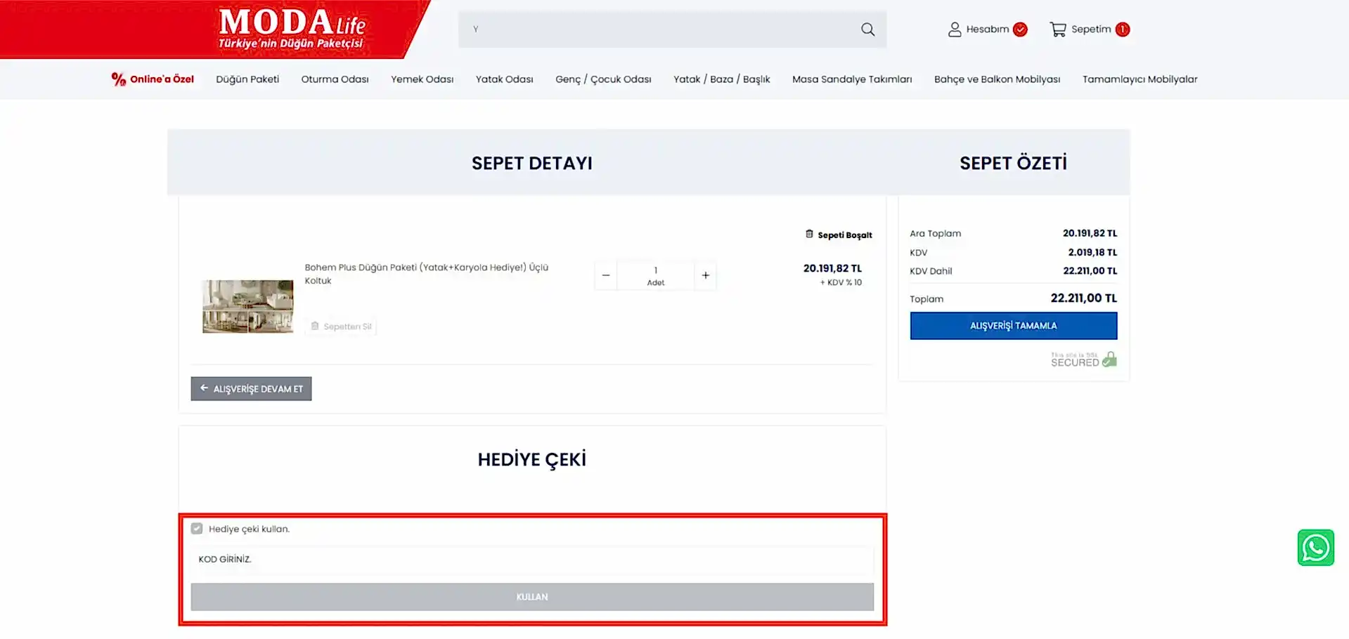 Modalife Bakanlık Destek