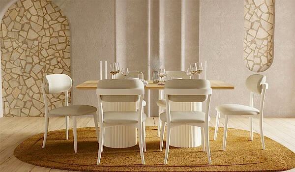 Bohem Plus Masa + 6 Adet Sandalye Takımı - Aytaşı