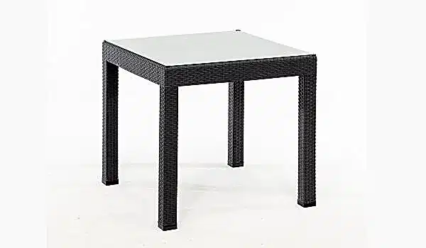 Rattan Camlı Masa