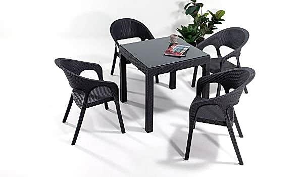 Garden 4 Kişilik Camlı Masa Takımı