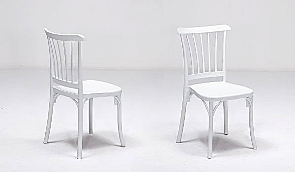 Grande Masa-4 Adet Violet Sandalye-Beyaz