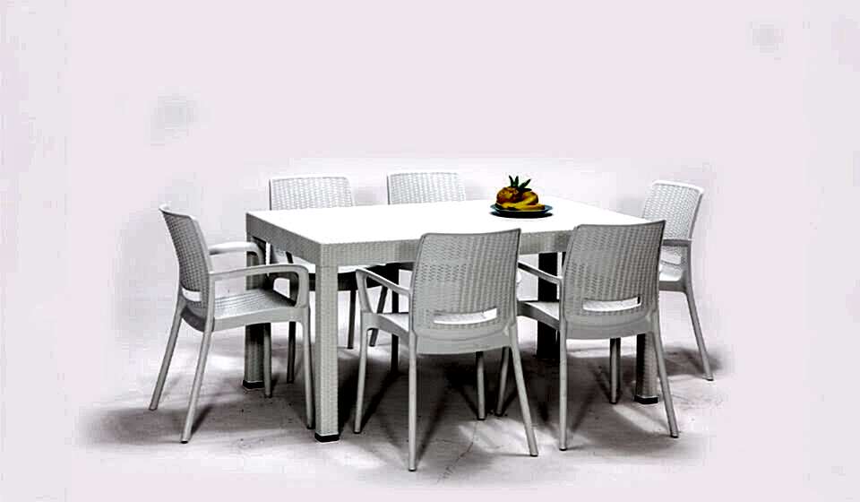 Rattan Large Kollu Masa Takımı
