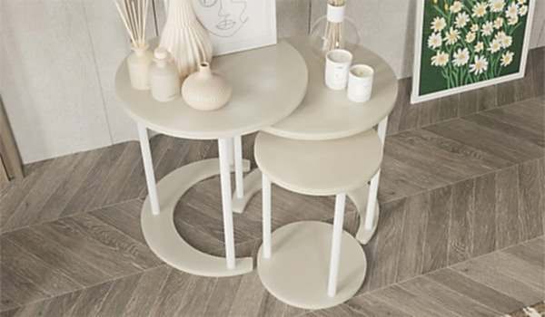 Linen Üçlü Zigon Sehpa