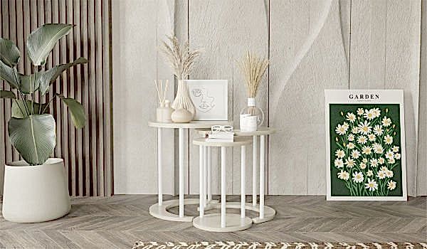Linen Üçlü Zigon Sehpa
