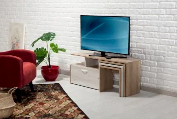 Fargo Zigon Sehpalı Tv Sehpası - Palmira Capri