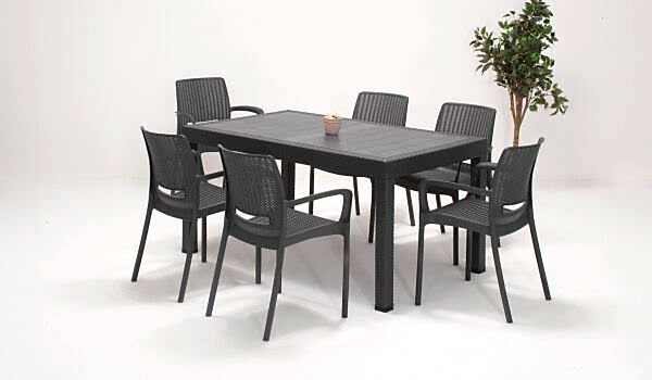 Rattan Large Viva Kollu Masa Takımı (Online'a Özel)