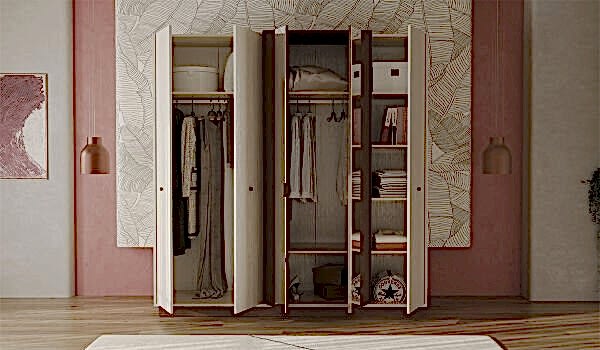 Linen 5 Kapaklı Gardırop